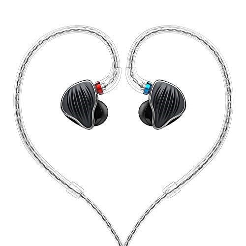 Black in-Ear Monitors FiiO FH5 Over The Ear Earphones Detachable MMCX Quad Driver Hybrid 1 Dynamic + 3 Knowles BA Black in-Ear Monitors FiiO FH5 Over The Ear Earphones Detachable MMCX Quad Driver Hybrid 1 Dynamic + 3 Knowles BA